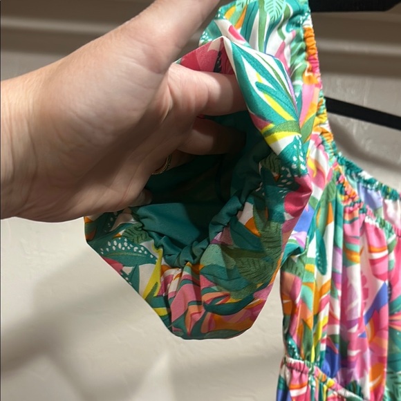 She + Sky Pink Ruffled Sundress with Flutter Sleeves - Picture 4 of 6